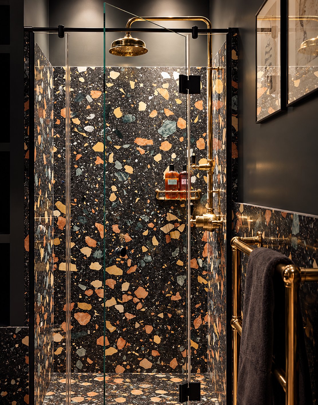 Shower, interior design by AFW Design